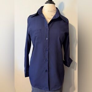 Navy Button-Up Shirt